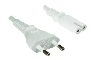 Power cord Euro plug type C to C7, 0,75mm²